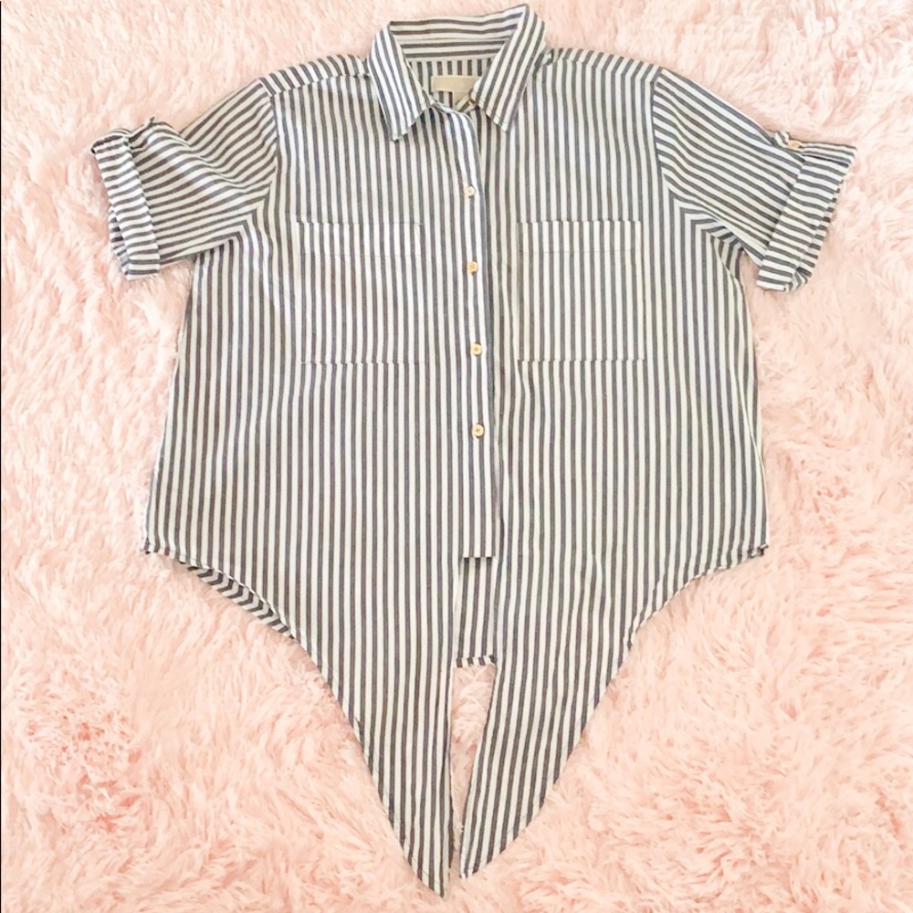 Michael Kors Striped Blouse sz LG